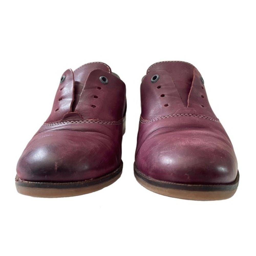 Hush Puppies Red Leather Laceless Oxfords, Women’s Size 8 - Picture 3 of 10